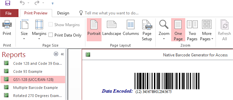 Native Barcode Generator for Microsoft Access