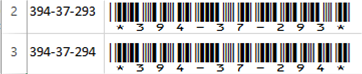 Centering The Cell Content Ensures That The Barcode Has Enough Room To Fully Display