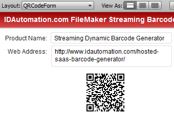 QR-Code streaming into FileMaker Pro