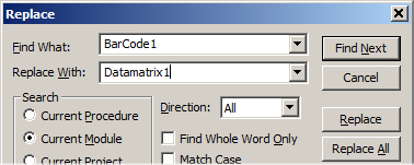 Replace VBA Text Name