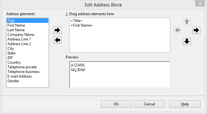 Remove empty fields in the Address Block