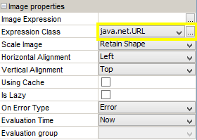 Set the Expression Class to java.net.URL
