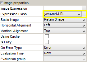 set the Expression Class to java.net.URL