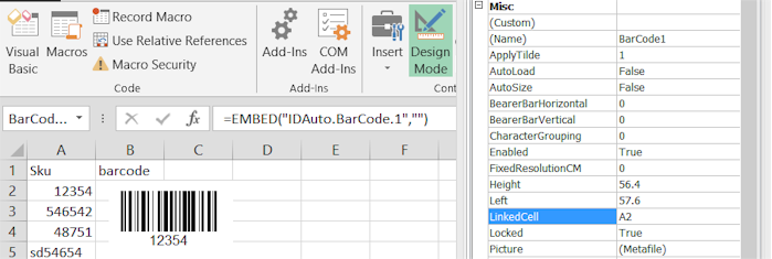 Linked Cell in Excel 2013