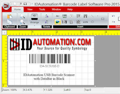 Bar code label design software