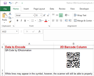 QR Code in Microsoft Excel