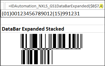 DataBar Expanded Stacked Barcode