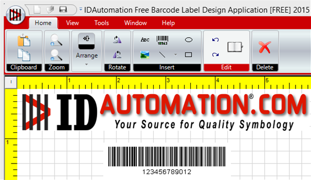 IDAutomation Free Barcode Label Design Application