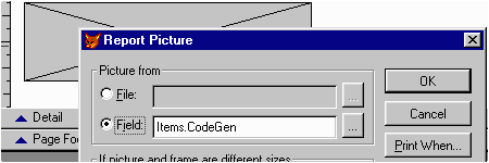 Specify properties for ActiveX control printing