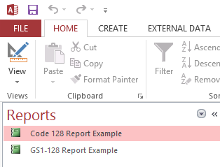 These Sample Reports are Provided in Access 2000