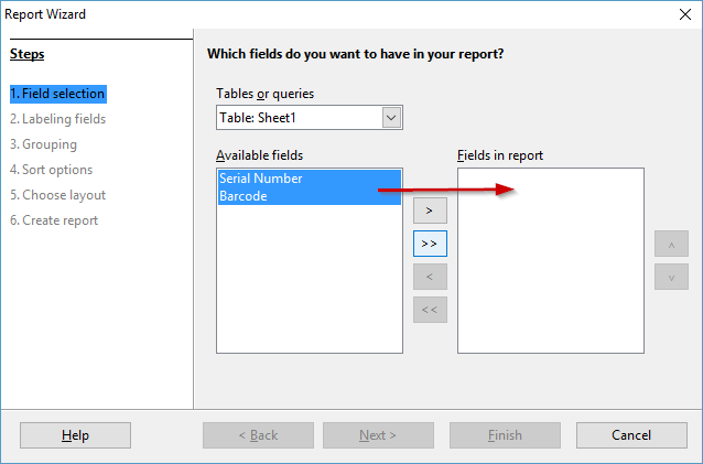 add fields to report