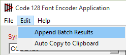 Font Encoder Append Batch Results
