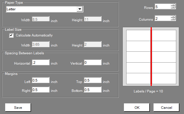 Defining custom bar-code label templates