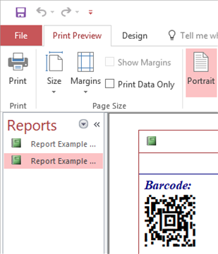 Aztec Barcode in Microsoft Access
