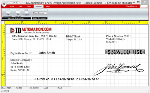 Check Writing Design Software