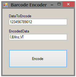 Barcode encoding app example