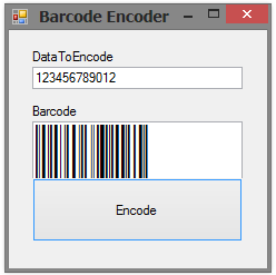Barcode encoding example