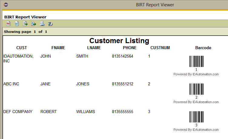 View barcode in report viewer