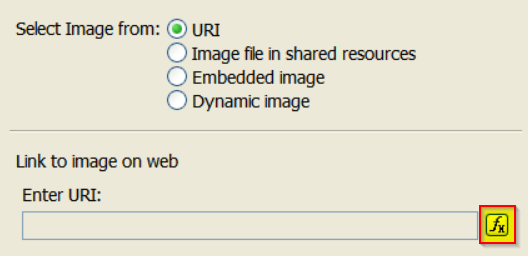 Select URI to embed image