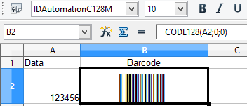 barcode in calc