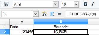 code128 calc barcode