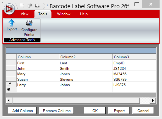 Completed Data Editor