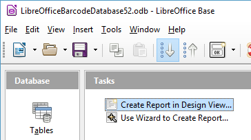 Create Report in Design View