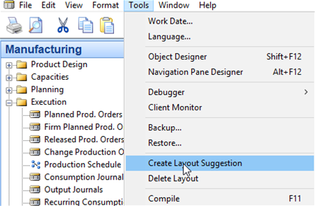 Go to ‘Create Layout Suggestion’