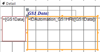 GS1 HRI Object in Design View