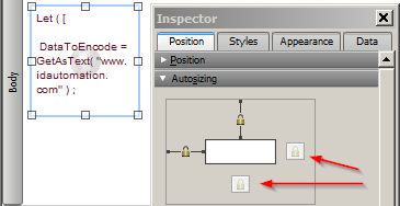 Disable the offending autosizing areas.