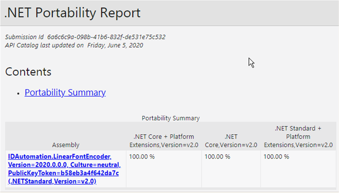 .NET Assembly Portability Report
