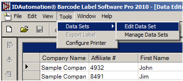 Edit Data Set Image