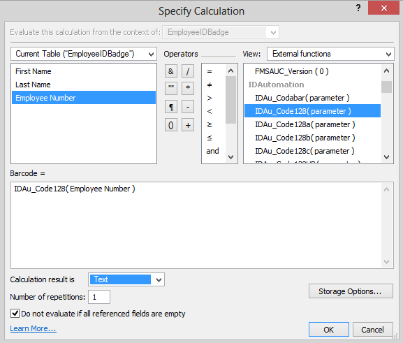 FileMaker Barcode Formula in a Calculated Field