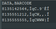 Example CSV from Font Encoder Software