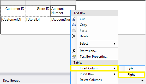Insert a Column for the Barcode Field in the SSRS Report.