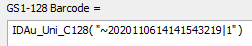 Universal Barcode Formula for GS1-128