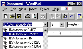 Select The Appropriate Data Matrix Font