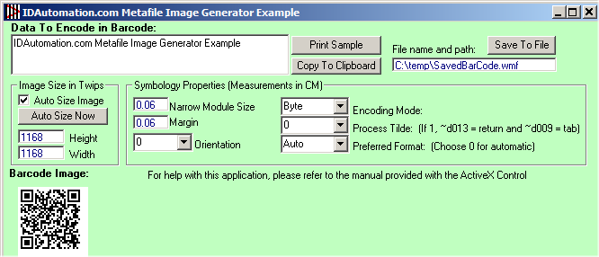 QR Code WMF image creator