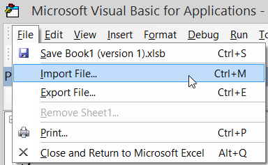 Select import file