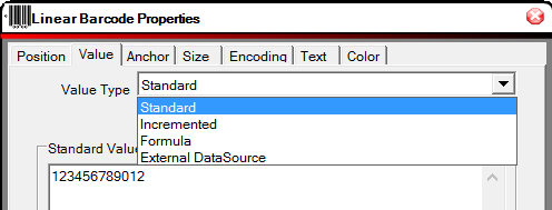 Barcode Values
