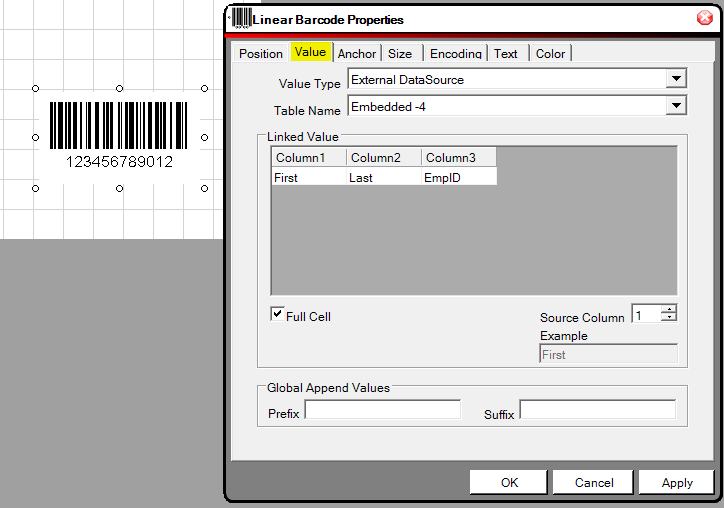 Link to embedded Data Set