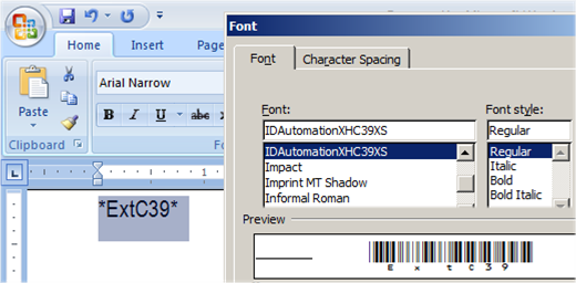 Encoding Lower Case Letters With Extended Code 39