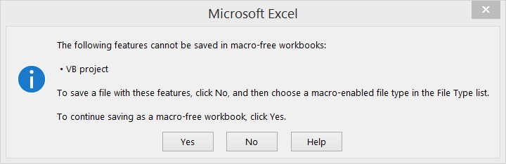 Macro-free workbook error