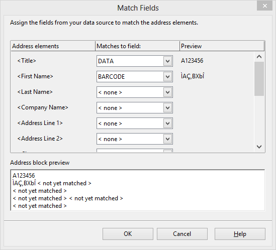 match fields