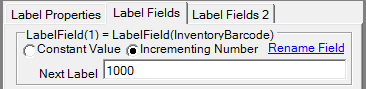 Label Field properties