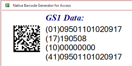 Data Matrix GS1 HRI Human Readable Interpretation
