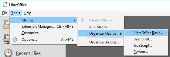 add VB macro