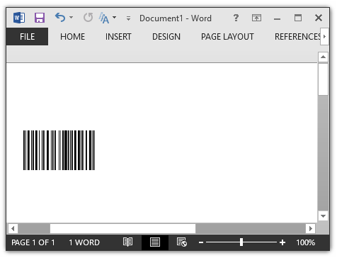 Paste barcode into Word