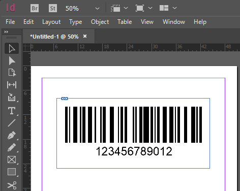 Place the barcode image on the document.