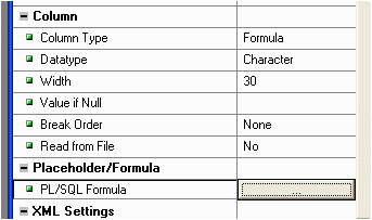 Adjust the Newly-Added Formula Column Properties to Call the PL/SQL Function.